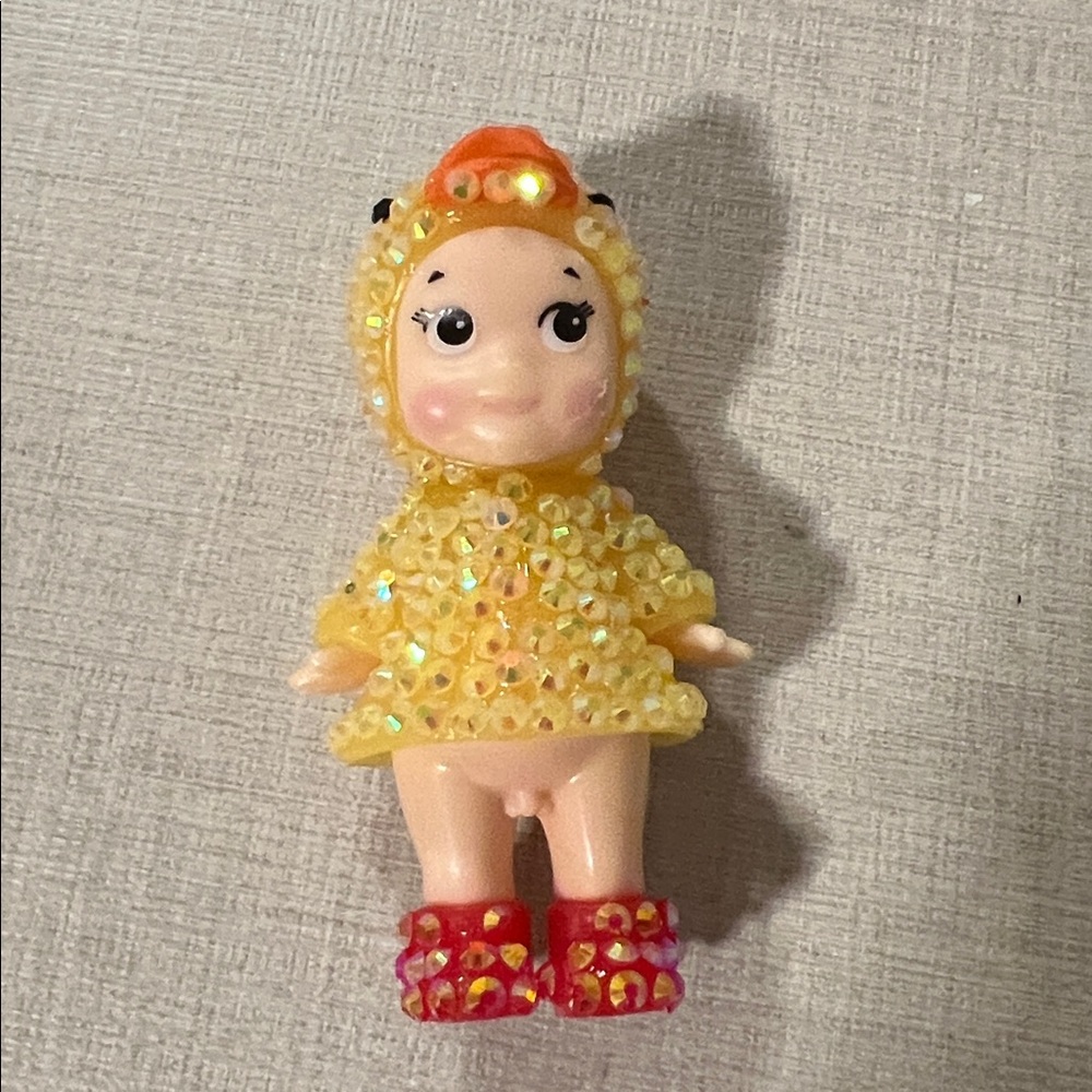 Charming Yellow Duckling Doll with Red Boots